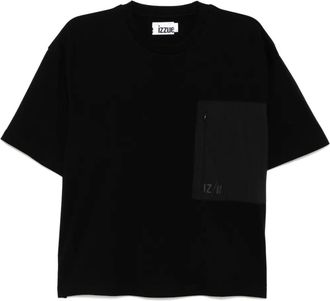 Izzue embossed-logo t-shirt - men - Cotton - M - Black