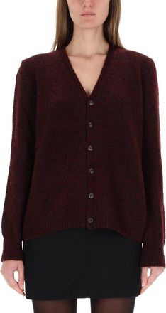 Maison Margiela Brown Knitted V Neck Cardigan