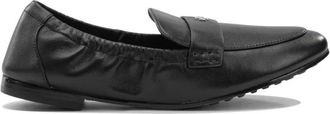 Tory Burch Leren Loafers met Elastische Achterkant - Dames - Loafers - Zwart - 36 EU - Leer - Schoenen