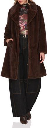 Avec Les Filles Faux Fur Belted Coat in Mink at Nordstrom Rack, Size X-Small