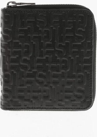 Diesel Leather Wallet with All-Over Embossed Logo size One Size