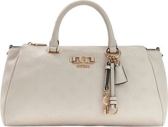 Guess Tassen, Dames, Wit, ONE Size, Polyester, Anise Large Box Satchel