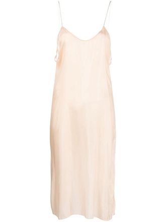 Forte_Forte open-back slip dress - women - Cupro - III - Neutrals