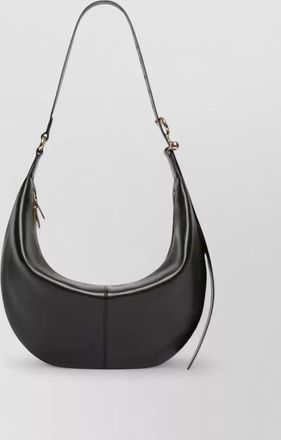 Sportmax nappa leather hobo bag floral appliqu&eacute;