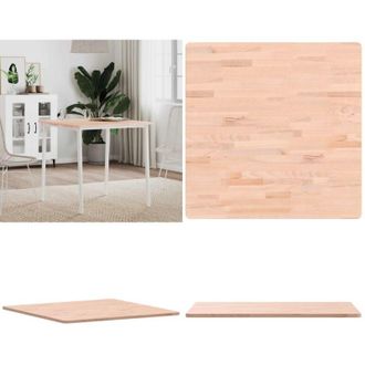vidaXL Piano per Tavolo 70x70x1,5 cm Quadrato Legno Massello di Faggio - Tavolo da pranzo - Piano per tavolo