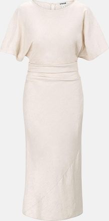 Staud Amelie Linen Midi Dress
