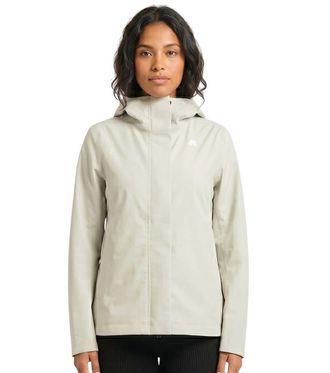 K-Way Beige Solid Hood Jacket