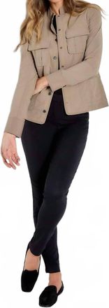 Anatomie Ultra Light Weight Patch Jacket - Plus In Khaki