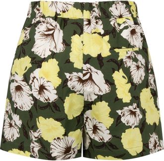 Msgm Womens Cotton Shorts - Dark Green - Size EU 34 (Womens)
