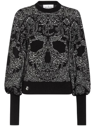 Philipp Plein Maglione con stampa paisley - Nero