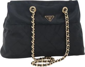 Prada Pre-owned Vintage Schoudertas - Dames - Vintage Schoudertas - Zwart - ONE Size - Leer - Vintage