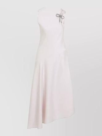 Jil Sander asymmetric midi dress diagonal neckline