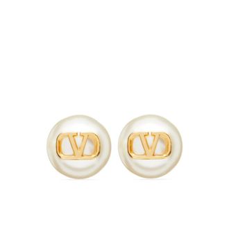 Valentino Garavani VLogo Signature Pearl Stud Earrings