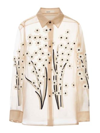 Khaite Silk Shirt With Three-Dimensional Embroidery