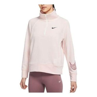 Nike (WMNS) Nike CNY New Years Edition Casual Sports Solid Color Half Zipper Stand Collar Hoodie Jacket Soft Orange DQ5371-866