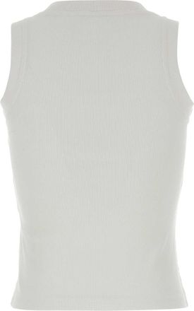Off-white Womens Stamp Tank Top White Cotton Elastane Tops
