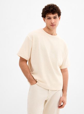 Le 31 Mens Crepe knit T-shirt Oversized fit