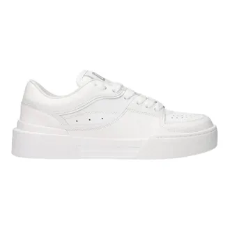 Dolce & Gabbana Sneakers, female, White, 2 UK, White Leather Low Tops Trainers
