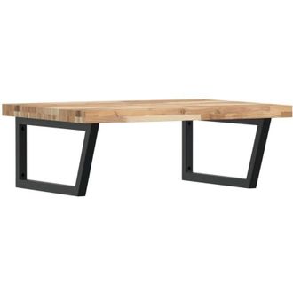 vidaXL Estante De Lavabo De Pared Acero Y Madera Maciza De Acacia Vidaxl