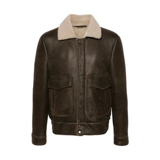 Salvatore Santoro Leather Jackets, male, Brown, Size: XL Asfal Jacket