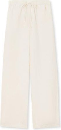 Fortela Drawstring Linen Trousers in Ecru at Nordstrom, Size Medium 32 Eu