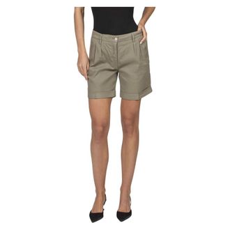 Fay Casual Shorts, female, Green, Size: W28 Bermuda V201