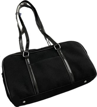 Generic Compatible For Casual Large Bag Women Autumn And Winter Commuter Shoulder Pillow Purses And Handbags(Black)