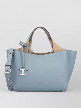 Tod's small leather tote bag top handle strap