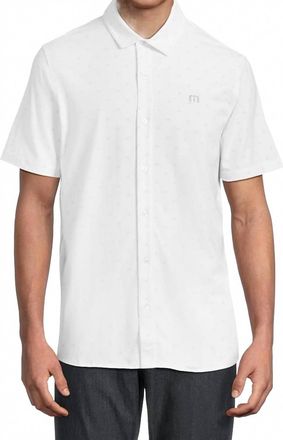 Travis Mathew Set A Course Shirt In White