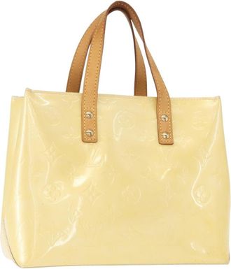 Louis Vuitton Reade Handbag Monogram Vernis Yellow Patent_Leather Handbag (Pre-Owned)