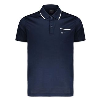 Paul & Shark Paul & Shark, Polo Shirts, male, Blue, Size: 2XL Navy blue cotton polo for men