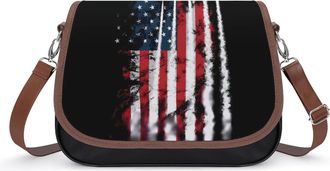 Generic Independence Day U.S. Flag Jet Planes Womens Crossbody Bag Fashion Shoulder Handbags Message Tote Bag with Adjustable Strap