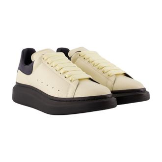Alexander McQueen Mens Oversized Leather Sneaker Ivory Calfskin