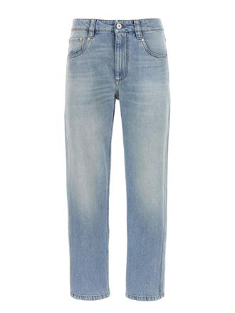 Brunello Cucinelli Straight jeans met lichte wassing - Blauw