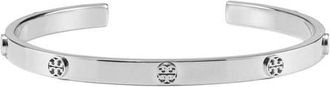 Tory Burch Icon Stud Cuff in Tory Silver at Nordstrom, Size Medium