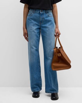 The Row Eglitta Straight-Leg Denim Pants
