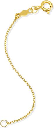 MAX + STONE Solid 14K Yellow or White Gold Necklace Cable Chain Extension (3 inches)