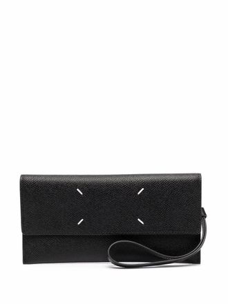 Maison Margiela four-stitch leather pouch - Black