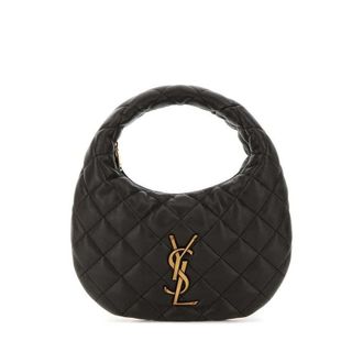 Saint Laurent Charcoal Nappa Leather Icarino Shoulder Bag Urbanchic Borse A Mano