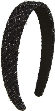 Tasha Padded Metallic Tweed Headband in Black at Nordstrom
