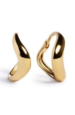 Monica Vinader Swirl Huggie Hoop Earrings in 18K Gold Vermeil at Nordstrom