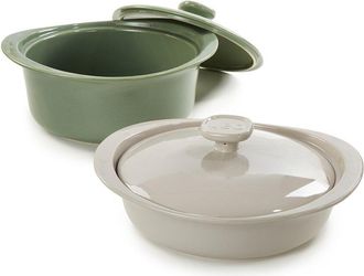 Berghoff Berghoff Balance 4Pc Stone Casserole Set With Stone Cover