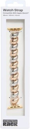 Nordstrom Rack Teardrop Link Apple Watch Watchband in Silver- Gold at Nordstrom Rack