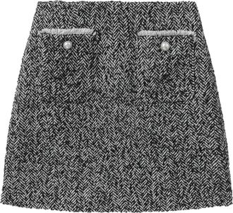 Bapy by A Bathing Ape Minigonna con motivo pied-de-poule - Grigio