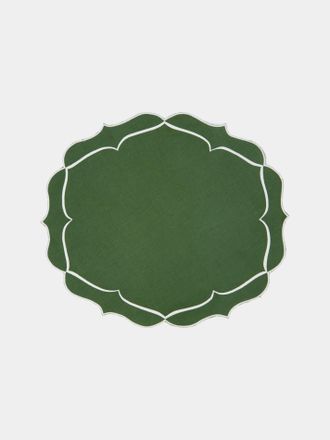 Los Encajeros Alhambra Embroidered Linen Placemats (Set of 4)