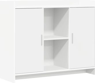 vidaXL Aparador Blanco 98,5 X 33 X 80 Cm Madera De Ingenier&iacute;a Vidaxl