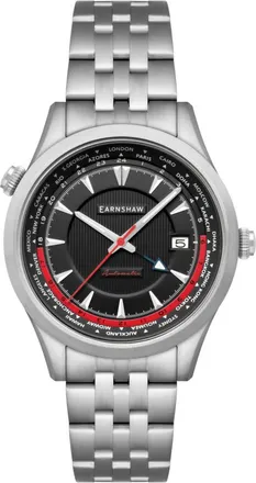 Earnshaw World Timer Gmt Automatic Black Dial Mens Watch ES-8292-11