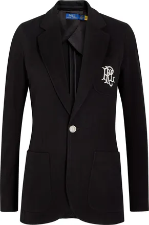 Polo Ralph Lauren Logo-embroidered Cotton-blend Blazer - Black - 12 (UK16 / XL)