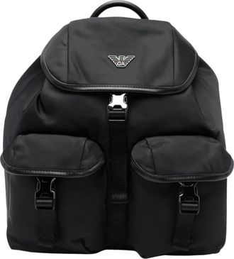 Emporio Armani Nylon Rugzak - Heren - Rugzakken - Zwart - ONE Size - Nylon - Tassen