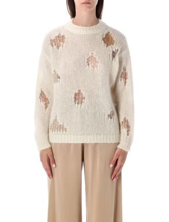 Fabiana Filippi Mohair Open Knit Sweater Ivory
